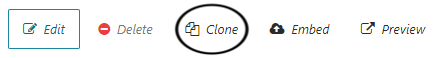 A button to clone or duplicate a Web Form